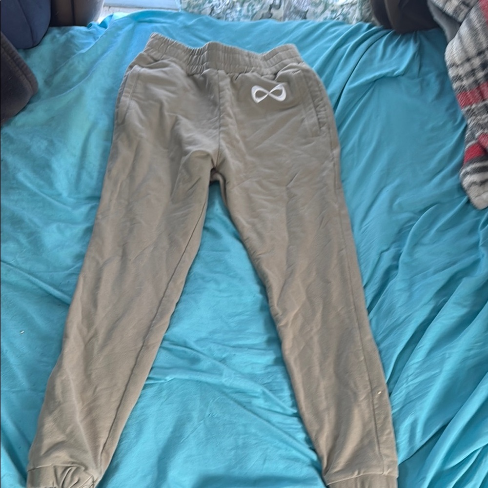 Gray and Green Tapered Jogger Track Pants with Soft Cotton Blend